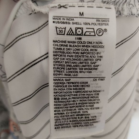 GAP Love Slip Dress Women's M Floral Striped White Midi Spaghetti Straps - Picture 8 of 11